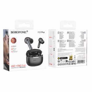 Borofone TWS Bluetooth kuulokkeet FQ9 Plus Peaceful ANC+ENC musta