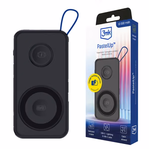 Powerbank 3mk PastelUp 10,000mAh 22.5W USB 1A1C - black