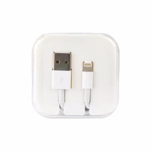 Kaapeli USB A - Lightning 1A HD4 BOX 1 m valkoinen