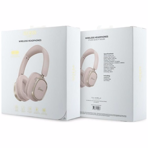 Wireless headphones Guess ENC Rectangle Metal Script pink