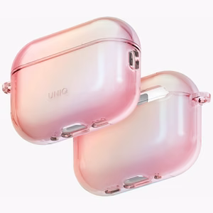 Uniq Iridescia Hang suojakuori AirPods Pro 3:lle - läpinäkyvä vaaleanpunainen