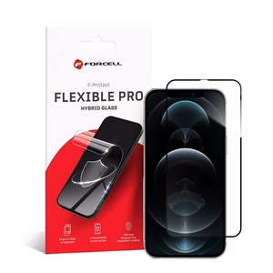 Hybrid-lasi iPhone 12 PRO MAX:lle Forcell Flexible 5D musta