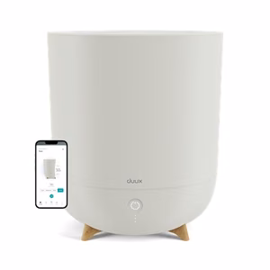 Duux Neo – älykäs ultraääni-ilmankostutin enintään 50 m²:n huoneisiin, 5 l säiliö, harmaanbeige, 500 ml/h