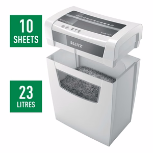 Leitz IQ Home Office P-4 -paperisilppuri, palaleikkaus, 22 cm, valkoinen
