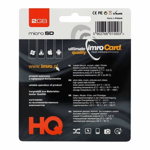 Muistikortti 2GB microSDHC cl. 6 + adapteri