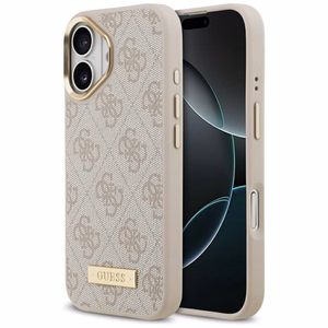 Guess 4G Logo Plate MagSafe suojakuori iPhone 17 - pinkki