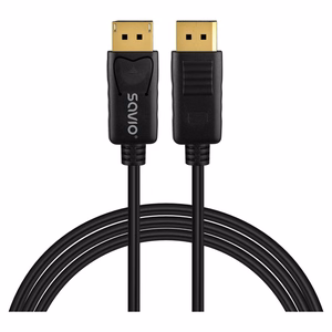Savio CL-205 DisplayPort-kaapeli 2 m, musta
