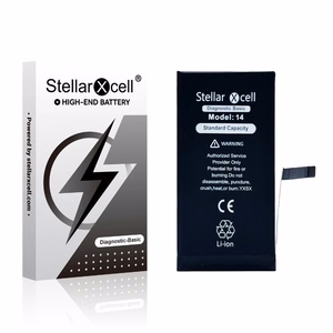 StellarXcell Diagnostic -akku Apple iPhone 14 -puhelimeen, 3280 mAh (vakiokapasiteetti + laadukas BMS-kopio)