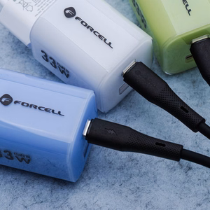 FORCELL F-ENERGY C344 kaapeli Type C - Type C QC4.0 PD 3A 60W silikoninen 1 m musta