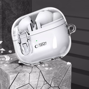 Tech-Protect FlexAir Case with Carabiner for Samsung Galaxy Buds 3 / 3 Pro - Transparent