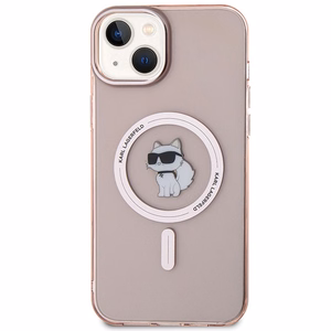 Karl Lagerfeld Suojakuori iPhone 15 Plus 6,7 KLHMP15MHFCCNOP vaaleanpunainen HC MagSafe IML C