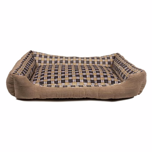 Pehmeä sohvanmallinen koiranpeti, 90 × 70 × 20 cm, koko XL, beige