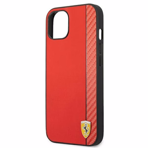 Ferrari FESAXHCP13SRE iPhone 13 mini 5.4" punainen/punainen kovakotelo On Track Carbon Stripe