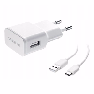Laturi Samsung TA200NWE, valkoinen 15W (pakkauksen kanssa) + Type-C-kaapeli / 100 % aito /
