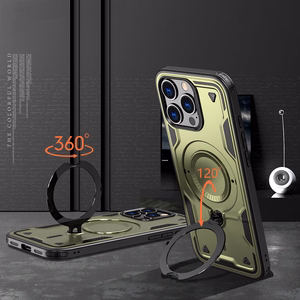 Hybrid Armor Trendy Suojakuori MagSafella iPhone 16 Pro Max:lle - Vihreä