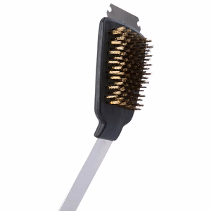 BBQ grill-cleaning brush with scraper, 44 cm
