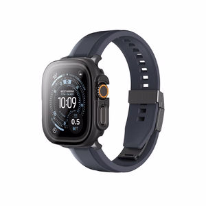 AmazingThing Radix Glass Näytönsuoja suojakuorella Apple Watch Ultra 3 49mm:lle - musta