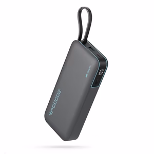 Cuktech CUKP200NGLLG 55W 20000mAh tehopankki sisäänrakennetulla USB-C-kaapelilla - valkoinen