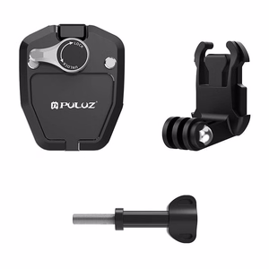 Puluz moottoripyörän tuulilasin kiinnike urheilukameroille (DJI Osmo Action 4, GoPro Hero 12, Insta360 Ace Pro / X4) (musta)