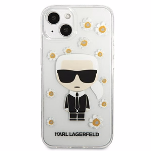 Karl Lagerfeld Flower Ikonik Karl Kotelo iPhone 13 mini - läpinäkyvä - läpinäkyvä