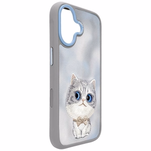 NIMMY BIG EYED PET 2.0 Cat -suojakuori iPhone 17:lle harmaa