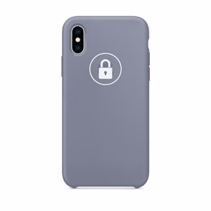 Puhelimen suojakuori Silicone Case iPhone Xs Lavender (Levander Gray) alkuperäispakkaus