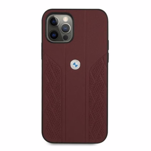 BMW Nahka Curve rei'itetty kotelo iPhone 12 Pro Maxille - punainen