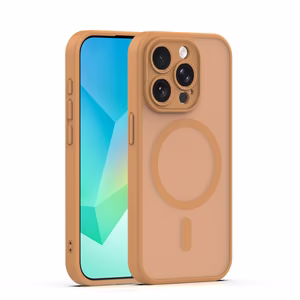 Mag Matt case for iPhone 14 Pro 6.1" brown camera protection