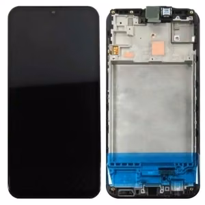 LCD-näyttö Samsung M156 M15 5G kosketusnäytöllä ja kehyksellä musta alkuperäinen (service pack)