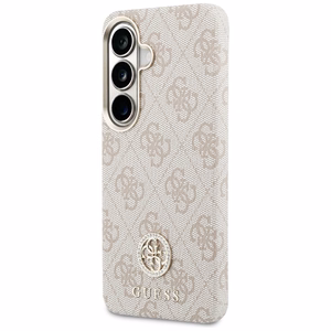 Guess suojakuori 4G Rhinestone Round Logo MagSafe Samsung Galaxy S26 Plus:lle pinkki