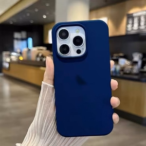 Puhelimen suojakuori Silicone Plastic Pack Apple iPhone 12 Pro Max tummansininen (pakkauksessa)