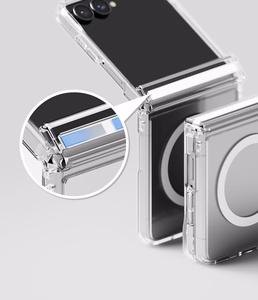 Ringke Fusion Flap Magnetic MagSafe suojakuori mallille Samsung Galaxy Z Flip 8 – läpinäkyvä