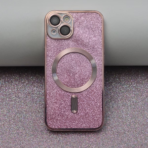 Kiiltävä kromattu Mag-kuori iPhone 13 6,1" pinkki