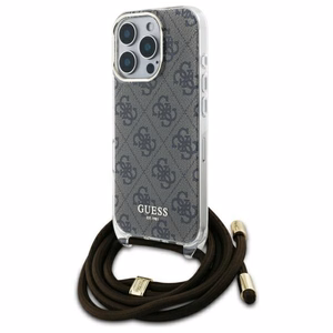 Guess Crossbody Cord 4G Print Suojakuori iPhone 16 Pro Max:lle - ruskea