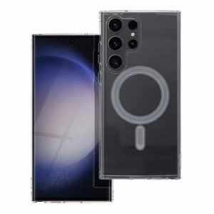 Suojakuori Samsung S23 ULTRA:lle Clear Mag Cover (STR) yhteensopiva MagSafen kanssa läpinäkyvä