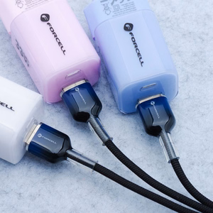 Kaapeli FORCELL F-ENERGY C351 USB A - Micro USB QC3.0 2,4A 18W liukuväri 1 m musta (m)