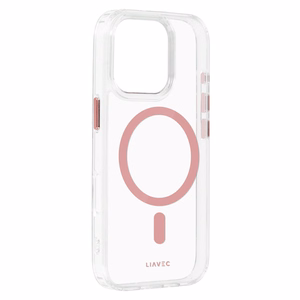 Liavec Glossy Magsafe Clear Case do Iphone 16 Pro różowy