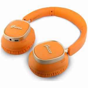 Wireless headphones Guess ENC Rectangle Metal Script orange
