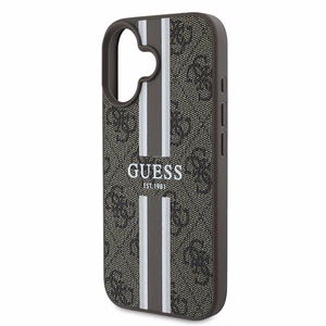 Guess 4G Printed Stripes MagSafe Suojakuori iPhone 16 Plus:lle - Ruskea
