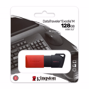 Kingston USB-muisti DataTraveler Exodia M DTXM 128 GB punainen