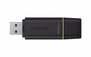 Kingston 256GB kannettava USB 3.2 musta/vihreä