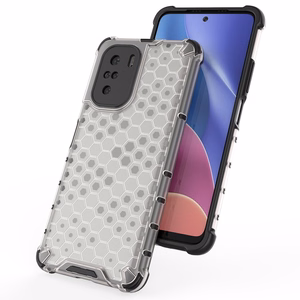 Honeycomb Asia panssari kansi TPU puskuri Xiaomi Redmi K40 Pro + / K40 Pro / K40 / K40 / Poco F3 läpinäkyvää