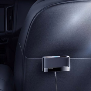 Joyroom nopea autolaturi 5x USB 6.2 A jatkokaapelilla musta (JR-CL03)