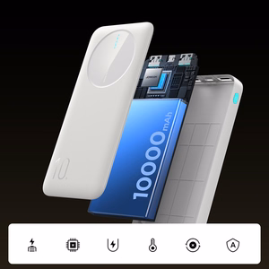 Powerbank Joyroom JR-PBF12 10000mAh 2.4A 2x USB-A 1x USB-C - valkoinen