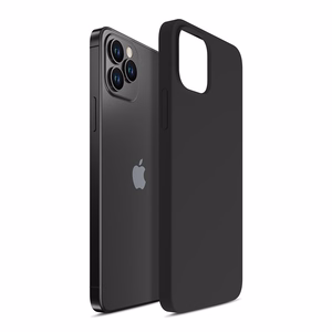 3mk Silicone Case iPhone 12 Pro Max:lle - musta