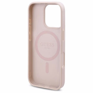 Guess GUHMP16XP4ROPEMCP iPhone 16 Pro Max 6.9" Vaaleanpunainen/Vaaleanpunainen Kova Suojakuori 4G Flowers Print MagSafe