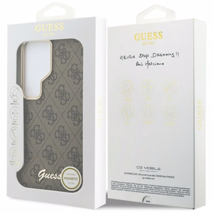 Guess case 4G Script MagSafe for Samsung Galaxy S26 Ultra brown