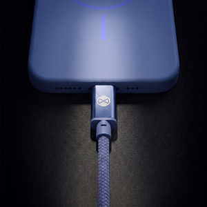 Forever Vibe kaapeli USB-C - USB-C 1,0 m 60W taivaansininen