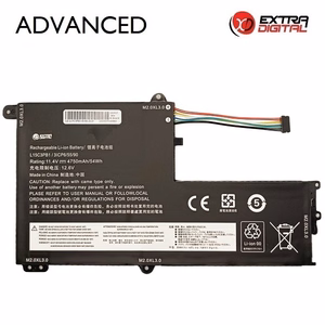 Kannettavan tietokoneen akku LENOVO L15C3PB1, 4750 mAh, Extra Digital Advanced