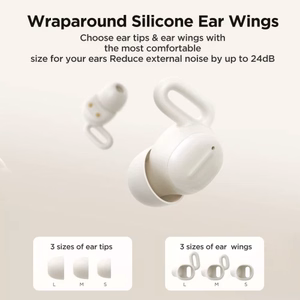 Joyroom JR-TS1 Cozydots Series langattomat TWS kuulokkeet nukkumiseen ANC Bluetooth 5.3 - valkoinen